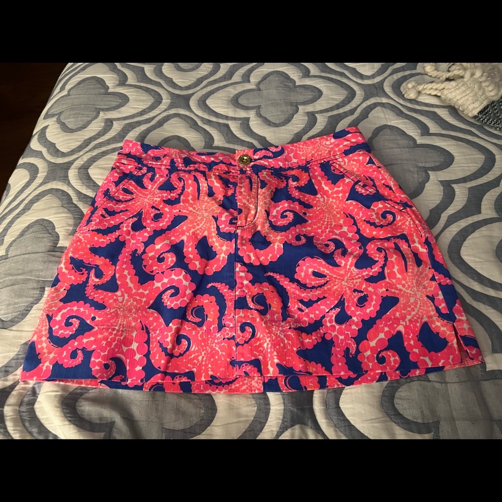 Lilly Pulitzer Nicki Skort in Ikat Blue Ocean Size 4